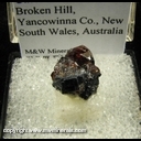 Minerals Specimen: Spessartine Garnet, Galena from Broken Hill, New South Wales, Australia Minerals Specimen: Spessartine Garnet, Galena from Broken Hill, New South Wales, Australia