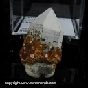 Minerals Specimen: Spessartine Garnet on Smoky Quartz from Tongbei, Fujian, China