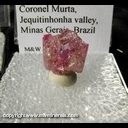 Mineral Specimen: Tourmaline from Morro Redondo, Coronel Murta, Jequitinhona Valley, Minas Gerais, Brazil Mineral Specimen: Tourmaline from Morro Redondo, Coronel Murta, Jequitinhona Valley, Minas Gerais, Brazil