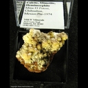 Minerals Specimen: Calcite, Mimetite, Hemimorphite from Mina El Potosi, Chihuahua, Mexico pre-1974 Minerals Specimen: Calcite, Mimetite, Hemimorphite from Mina El Potosi, Chihuahua, Mexico pre-1974