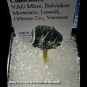 Minerals Specimen: Clinochlore from VAG Mine, Belvidere Mountain, Lowell, Orleans Co., Vermont Minerals Specimen: Clinochlore from VAG Mine, Belvidere Mountain, Lowell, Orleans Co., Vermont