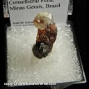 Mineral Specimen: Spessartine Garnet, Quartz from Navegadora Mine, Conselheiro Pena, Minas Gerais, Brazil Mineral Specimen: Spessartine Garnet, Quartz from Navegadora Mine, Conselheiro Pena, Minas Gerais, Brazil