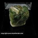 Mineral Specimen: Grossular Garnet variety: Chromian, Diopside, Chromite, Calcite from Orford Nickel mine, St-Denis-de-Brompton, Sherbrooke County, Quebec, Canada Mineral Specimen: Grossular Garnet variety: Chromian, Diopside, Chromite, Calcite from Orford Nickel mine, St-Denis-de-Brompton, Sherbrooke County, Quebec, Canada