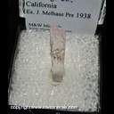 Mineral Specimen: Kunzite from Pala, San Diego Co., California Ex. J. Melhase - pre 1938 Mineral Specimen: Kunzite from Pala, San Diego Co., California Ex. J. Melhase - pre 1938