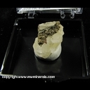 Minerals Specimen: Chalcopyrite on Calcite from Davenport Quarry, Santa Cruz Co., California Minerals Specimen: Chalcopyrite on Calcite from Davenport Quarry, Santa Cruz Co., California