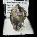 Minerals Specimen: Smoky Quartz and Amethyst Scepter from San Maria do Jetiba, Espirito Santo, Brazil Minerals Specimen: Smoky Quartz and Amethyst Scepter from San Maria do Jetiba, Espirito Santo, Brazil