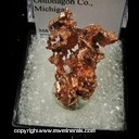 Minerals Specimen: Copper from Caledonia Mine, Ontonagon Co., Michigan Minerals Specimen: Copper from Caledonia Mine, Ontonagon Co., Michigan