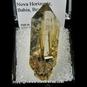 Minerals Specimen: Rutilated Quartz with Hematite from Nova Horizonte, Bahia, Brazil Minerals Specimen: Rutilated Quartz with Hematite from Nova Horizonte, Bahia, Brazil