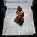 Mineral Specimen: Spessartine Garnet from Navegadora Mine, Conselheiro Pena, Minas Gerais, Brazil Mineral Specimen: Spessartine Garnet from Navegadora Mine, Conselheiro Pena, Minas Gerais, Brazil