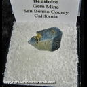 Minerals Specimen: Benitoite from Gem Mine, San Benito County, California Minerals Specimen: Benitoite from Gem Mine, San Benito County, California