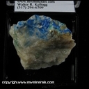 Minerals Specimen: Linarite, Brochanite from Reward Mine, Manzanar Station area, Inyo Mts., Inyo Co., California Minerals Specimen: Linarite, Brochanite from Reward Mine, Manzanar Station area, Inyo Mts., Inyo Co., California
