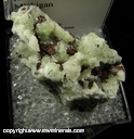 Minerals Specimen: Copper in Prehnite from Phoenix Mine, Keweenaw Co., Michigan Minerals Specimen: Copper in Prehnite from Phoenix Mine, Keweenaw Co., Michigan