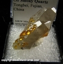 Minerals Specimen: Spessartine Garnet on Smoky Quartz from Tongbei, Fujian, China Minerals Specimen: Spessartine Garnet on Smoky Quartz from Tongbei, Fujian, China