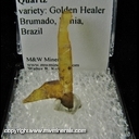 Mineral Specimen: Quartz variety: Golden Healer from Brumado, Bahia, Brazil Mineral Specimen: Quartz variety: Golden Healer from Brumado, Bahia, Brazil