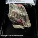 Minerals Specimen: Cummingtonite on Rhodonite from Morro da Mina, Conselheiro Lafaiete, Minas Gerais, Brazil Minerals Specimen: Cummingtonite on Rhodonite from Morro da Mina, Conselheiro Lafaiete, Minas Gerais, Brazil