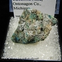 Minerals Specimen: Gerhardite from Caledonia Mine, Ontonagon Co., Michigan Minerals Specimen: Gerhardite from Caledonia Mine, Ontonagon Co., Michigan