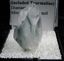 Minerals Specimen: Blue Quartz (included Tourmaline) from Diamantina, Minas Gerais, Brazil Minerals Specimen: Blue Quartz (included Tourmaline) from Diamantina, Minas Gerais, Brazil