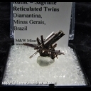 Minerals Specimen: Rutile - Sagenite Reticulated Twins from Diamantina, Minas Gerais, Brazil Minerals Specimen: Rutile - Sagenite Reticulated Twins from Diamantina, Minas Gerais, Brazil