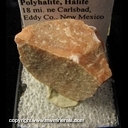 Minerals Specimen: Polyhalite, Halite from 18 mi. ne Carlsbad, Eddy Co., New Mexico Minerals Specimen: Polyhalite, Halite from 18 mi. ne Carlsbad, Eddy Co., New Mexico