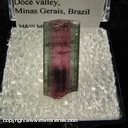 Minerals Specimen: Watermelon Tourmaline (not terminated) from Pederneira Mine, Sao Jose da Safira, Minas Gerais, Brazil Minerals Specimen: Watermelon Tourmaline (not terminated) from Pederneira Mine, Sao Jose da Safira, Minas Gerais, Brazil