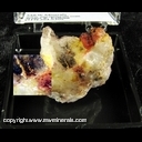 Minerals Specimen: Gold (micro) on Mottramite on Quartz from Shelby Mine, Mohave County, Arizona Collected by George Stevens in 2003 Minerals Specimen: Gold (micro) on Mottramite on Quartz from Shelby Mine, Mohave County, Arizona Collected by George Stevens in 2003