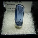 Minerals Specimen: Tanzanite 7.54 ct from Merelani Hills (Mererani), Lelatema Mts, Arusha Region, Tanzania Minerals Specimen: Tanzanite 7.54 ct from Merelani Hills (Mererani), Lelatema Mts, Arusha Region, Tanzania