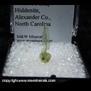 Mineral Specimen: Hiddenite from Adam's Farm, Hiddenite, Alexander Co., North Carolina Mineral Specimen: Hiddenite from Adam's Farm, Hiddenite, Alexander Co., North Carolina