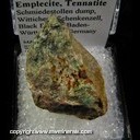 Minerals Specimen: Wittenchenite, Emplecite, Tennatite from Schmiedestollen dump, Wittichen, Schenkenzell, Black Forest, Baden-Wurttemberg, Germany Minerals Specimen: Wittenchenite, Emplecite, Tennatite from Schmiedestollen dump, Wittichen, Schenkenzell, Black Forest, Baden-Wurttemberg, Germany