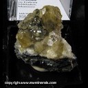 Mineral Specimen: Cerussite on Galena from Mibladen, Morocco LW Fluorescent Mineral Specimen: Cerussite on Galena from Mibladen, Morocco LW Fluorescent