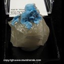 Minerals Specimen: Shattuckite on Quartz from Kaokoveld Plateau, Namibia Minerals Specimen: Shattuckite on Quartz from Kaokoveld Plateau, Namibia