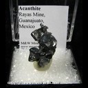 Minerals Specimen: Acanthite from Rayas Mine, Guanajuato, Mexico Minerals Specimen: Acanthite from Rayas Mine, Guanajuato, Mexico