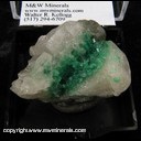 Minerals Specimen: Emerald on Calcite from Chivor Mine, Boyaca, Colombia Minerals Specimen: Emerald on Calcite from Chivor Mine, Boyaca, Colombia