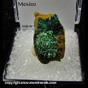Minerals Specimen: Malachite from Zacatecas, Mexico Pre-1974 Minerals Specimen: Malachite from Zacatecas, Mexico Pre-1974