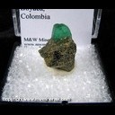 Minerals Specimen: Emerald (only front is terminated) on Pyrite from Chivor Mine, Boyaca, Colombia Minerals Specimen: Emerald (only front is terminated) on Pyrite from Chivor Mine, Boyaca, Colombia