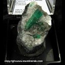 Minerals Specimen: Emerald (terminated) on Pyrite from Chivor Mine, Boyaca, Colombia Minerals Specimen: Emerald (terminated) on Pyrite from Chivor Mine, Boyaca, Colombia