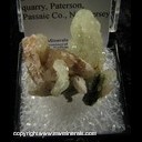Minerals Specimen: Prehnite, Double Terminated Calcite from Lower New Street Quarry, Paterson, Pasaic Co., New Jersey Minerals Specimen: Prehnite, Double Terminated Calcite from Lower New Street Quarry, Paterson, Pasaic Co., New Jersey