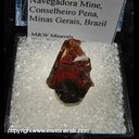 Mineral Specimen: Spessartine Garnet and Albite from Navegadora Mine, Conselheiro Pena, Minas Gerais, Brazil