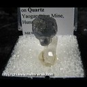 Minerals Specimen: Fluorite with included Boulangerite on Quartz from Yaogangxian Mine, Hunan, China Minerals Specimen: Fluorite with included Boulangerite on Quartz from Yaogangxian Mine, Hunan, China