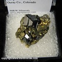 Minerals Specimen: Sphalerite (twinned), Chalcopyrite from 2SE stope, 21 level, Orphan replacement orebody, Camp Bird Mine, Ouray Co., Colorado Minerals Specimen: Sphalerite (twinned), Chalcopyrite from 2SE stope, 21 level, Orphan replacement orebody, Camp Bird Mine, Ouray Co., Colorado