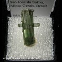 Mineral Specimen: Tourmaline from Pederneira Mine, Sao Jose da Safira, Minas Gerais, Brazil Mineral Specimen: Tourmaline from Pederneira Mine, Sao Jose da Safira, Minas Gerais, Brazil