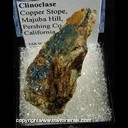Minerals Specimen: Clinoclase from Copper Stope, Majuba Hill, Pershing Co., Nevada Minerals Specimen: Clinoclase from Copper Stope, Majuba Hill, Pershing Co., Nevada