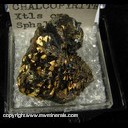 Minerals Specimen: Chalcopyrite epitaxial growth on Sphalerite from Joplin, Missouri Ex. Neely circa 1960 Minerals Specimen: Chalcopyrite epitaxial growth on Sphalerite from Joplin, Missouri Ex. Neely circa 1960