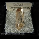 Minerals Specimen: Topaz from Thomas Mts., Utah Ex. Neely circa 1960 Minerals Specimen: Topaz from Thomas Mts., Utah Ex. Neely circa 1960