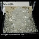 Minerals Specimen: Celestine from Maybee, Monroe Co., Michigan Ex. Neely circa 1960 Minerals Specimen: Celestine from Maybee, Monroe Co., Michigan Ex. Neely circa 1960