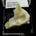 Minerals Specimen: Brazilinite, Albite from Teliro Mine, Liniopolis Dept., Drivino das Larajeiras, Minas Gerais, Brazil Minerals Specimen: Brazilinite, Albite from Teliro Mine, Liniopolis Dept., Drivino das Larajeiras, Minas Gerais, Brazil