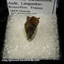 Minerals Specimen: Siderite, Pyrite from Salsigne mine, Salsigne, Mas-Cabardes, Carcassonne, Aude, Languedoc-Roussillon, France Minerals Specimen: Siderite, Pyrite from Salsigne mine, Salsigne, Mas-Cabardes, Carcassonne, Aude, Languedoc-Roussillon, France