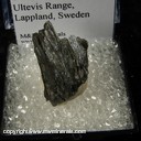 Minerals Specimen: Hollandite from Northern foot of Sorharas Mt., Ultevis Range, Lappland, Sweden Minerals Specimen: Hollandite from Northern foot of Sorharas Mt., Ultevis Range, Lappland, Sweden
