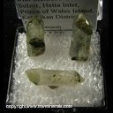 Minerals Specimen: Epidote on/in Quartz with Included Chlorite from Sulzer, Hetta Inlet, Prince of Wales Island, Alaska Minerals Specimen: Epidote on/in Quartz with Included Chlorite from Sulzer, Hetta Inlet, Prince of Wales Island, Alaska