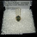 Mineral Specimen: Azurite from Sterling Hill, Sussex Co., New Jersey Ex. Steve Pullman, purchased from Dry Creek Minerals 6/86 Mineral Specimen: Azurite from Sterling Hill, Sussex Co., New Jersey Ex. Steve Pullman, purchased from Dry Creek Minerals 6/86