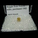 Minerals Specimen: Yellow Diamond Crystals - .5 ct from Congo Ex. Vivian Randall - weight from her notes, purchased 1983 Minerals Specimen: Yellow Diamond Crystals - .5 ct from Congo Ex. Vivian Randall - weight from her notes, purchased 1983